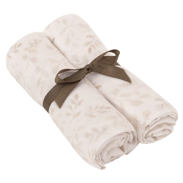 set of bamboo diapers, gauze weave_boho leaves_samiboo.jpg