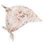 bamboo scarf/hat with a visor peonies cream samiboo